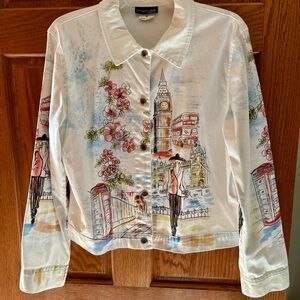 Floral London Scene Jacket